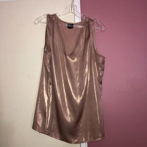 Rose Gold Sleeveless Shirt
